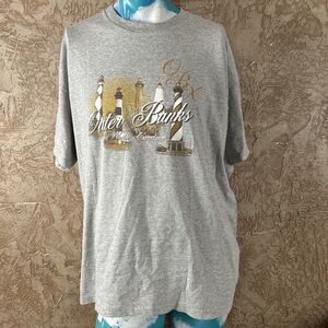 Vintage 90s Outer Banks NC T-Shirt XL – Delta Pro Weight Lighthouse Graphic Gray